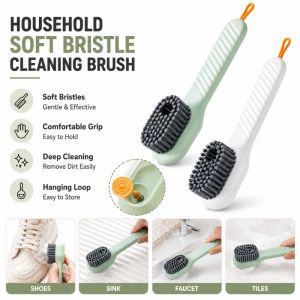Multifunctional Liquid Shoe Brush Cleaners Soap Dispenser Cleaning Brush for Footwear