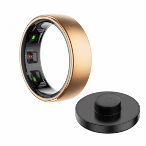 APPOINT Stainless Steel Smart Ring Wireless Charging IP68 Waterproof Health Monitor Ring Sleep Monitor Ring Multi-sport Mode Heart Rate Monitor Ring Men