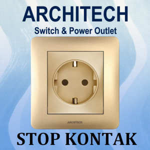 ARCHITECH INFINITY A63-C18 GOLD Stop Kontak - Colokan Listrik