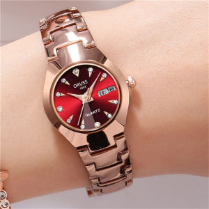 Womens and mens watches steel band Korean style trendy simple fashionable waterproof casual couples watch personalized quartz watch