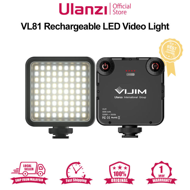 Ulanzi VIJIM VL81 Rechargeable LED Video Light Lazada