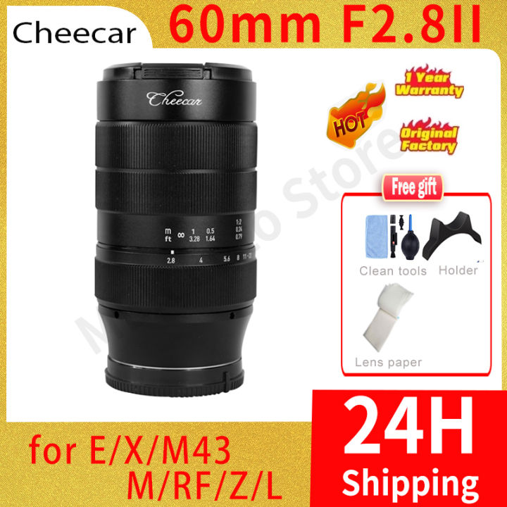 Cheecar 60Mm II Full Frame Magnification Macro Manual Lens For Sony E  Nikon Z Fuji X Canon EOS M Canon RF M4/3 L Camera