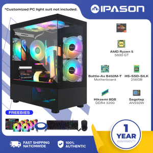 AMD Ryzen 5 gaming console with 16GB DDR4 RAM 512GB SSD RTX 3050 NB DUO 8GB-V graphics card five RGB fans and a 650W power supply. Complete gaming desktop [Local Shipping]