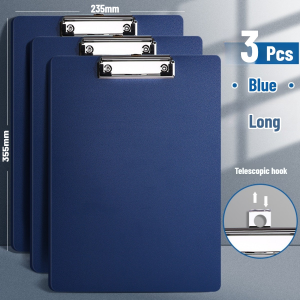 Long Clipboard Paper Organizer Writing Board Clip Board with Hanging Hole 3Pcs/Set 36x24cm/9.25x13.98inch