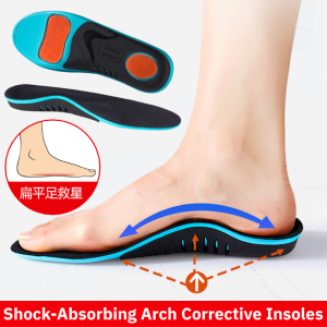 Comfortable and Efficient Arch Corrective Insoles Orthopedic Arch Support Flat Feet Shock-Absorbing Running Insole