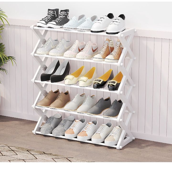 Lazada Stainless Steel Shoe Rack With Cover Multifunction Multi
