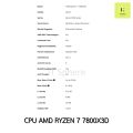 CPU AMD R7 7800x3d AM5 Ryzen 7 Ryzen7 ซีพียู เอเอ็มดี R 7 7000 series processor 7000series Ryzen 7 7800 x3d x 3d R 7. 