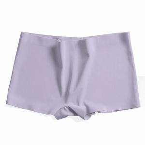 Ice Silk Seamless Underwear Summer Thin Womens Boxer Shorts Ladies Panties Safety Pants Soild Female Mid Waist Lingerie Panty
