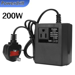 Voltage Converter Travel 220V To 110V Step Down Transformer Voltage 400W AC Converter Power Adapte UK 3 Pin Plug