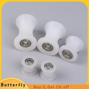 Butterfly 1Pcs Nylon U-groove Bearing Roller Track Wheel Guide Roller Support Roller Door Window Sliding Door Mechanical Pulley