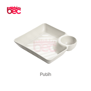 [BEC] Piring Makan 2 in 1 Tempat Saus Kecap / Piring Makan Souvenir / Piring Makan Serbaguna / Tempat Snack