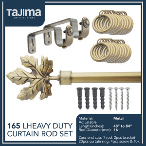 Curtain Rod Bracket End Cup Set 5/8  (16mm) Heavy Duty Kurtina for Window 48" to 84"