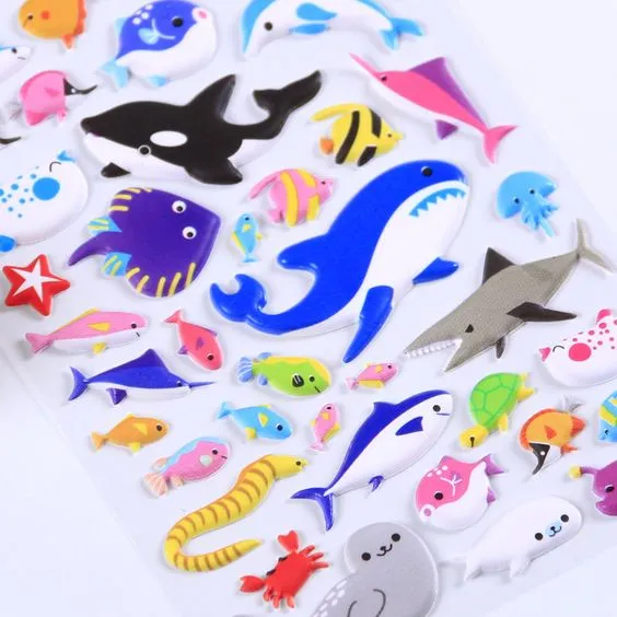 3D Fishing Stickers for Scrapbooking and Crafts Malaysia