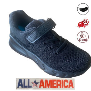 ALL AMERICA Kasut Sekolah Hitam Ringan Sekolah Rendah LIGHT WEIGHT | Kasut Sekolah Hitam Ringan 133402