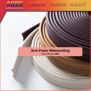 Ready Stock & Local Delivery 3Cmx5m Wainscoting Wall Skirting DIY Frame Bingkai Foam Border Line Wall Foam Wall Frame Wall Skirting DIY Wall Frame Border Skirting Wainscoting Wall Line