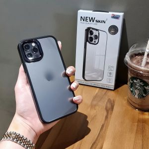 Case For IPhone 11 PRO / 11 PRO MAX / 12 / 12 PRO / 12 PRO MAX / 13 / 13 PRO / 14 / 14 MAX / 14 PLUS - Bumper Electroplated Soft Case Hybird Clear Acrylic List Chrome
