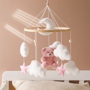 Baby Crib Mobile Rattle Toy 0-12Months Infant Soft Felt mobile Teddy Bear Bed Bell Hanging Toy Holder Bracket Crib Toy Gift2026