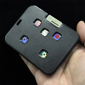 5 Hole Dice Shape Fidget Slider Toy Single Side Pressing EDC Handheld Toy Portable Plastic Stress Relief Focus Toy