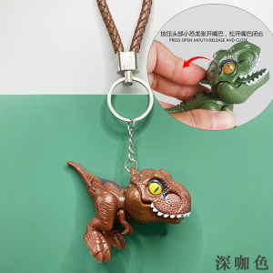 Gantungan Kunci Menggigit Jari Liontin Mainan Dinosaurus Kecil Hadiah Jurassic Tyrannosaurus Rex Kreatif