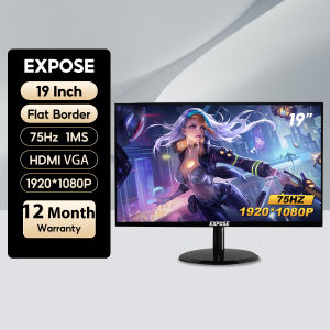 EXPOSE จอคอม 24 นิ้ว จอคอมพิวเตอร์ 75hz จอโค้ง เต็มจอไร้ขอบ 27นิ้ว จอคอมพิวเตอร์ 19นิ้ว Ultra HD LED IPS 1MS HDMI/DP/VGA รับประกัน 12 เดือน