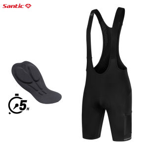 Quần Bib Đạp Xe Santic Men | Quần Yếm Xe Đạp Đệm 4D Chống Đau Mông Có Túi Tiện Lợi Thoáng Khí WM24C05176