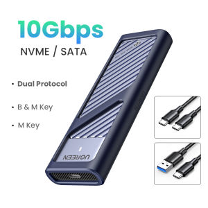 UGREEN M.2 NVMe SATA SSD Case Enclosure Adapter 10Gbps USB 3.2 Gen2 USB C External Enclosure Supports M and M&B Keys and Size 2230 /2242 /2260 /2280 SSDs