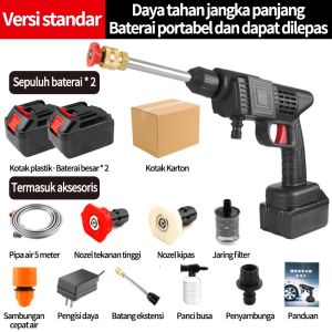 LENODI Cuci Mobil Tanpa KabelAlat Cuci Motor Cuci Mobil Cuci Staem  Berkualitas Pompa Mesin Steam Power Spayer Alat Portable Nirkabel