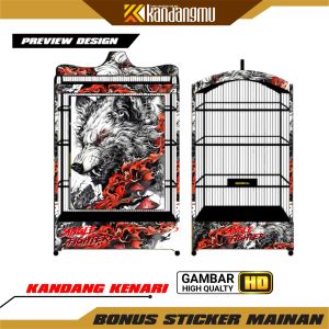 Jual sticker sangkar kenari dan murai Harga Terbaik & Termurah terupdate motif logo bola ikan koisayap srigala naga singa kartun 3d