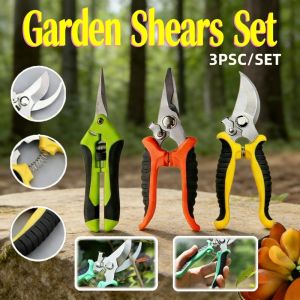 Garden Pruning Shears Set Gardening Scissors Matibay Stainless Steel Blades Ergonomic Non Slip Grip Safety Lock Versatile For Flower Picking Fruit Harvesting Sulit