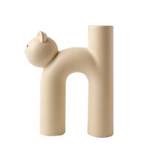 อุปกรณ์ตกแต่งอเนกประสงค์ทรงหลอดรูปแมวแจกันดอกไม้รูปตัว H ใช้ในครัวเรือนสำหรับตกแต่งวันหยุดปีใหม่เทศกาลในบ้าน