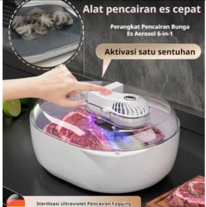 【Kirim dalam 24 jam】Wadah Sterilisasi Dan Pencairan Es Portabel / Sterilisasi Ganda Ultra Violet UVC/Pencair Daging Beku | Rapid Defrosting Tray