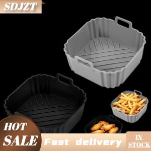 SDJZT Silicone Nồi chiên không khí lót nồi vuông Nồi chiên không khí giỏ tấm nấu ăn tiện ích tái sử dụng không dính bánh Pizza Pan lò phụ kiện nhà bếp