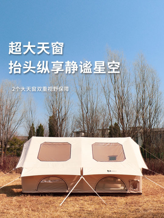 inflatable air tents for camping Coody Familia AirTent 17.2 Gray Tent (2-10 Person) Etowah Outfitters Multiuse Survival dresskare 8 large windows Description:roll over tarp: 10'6