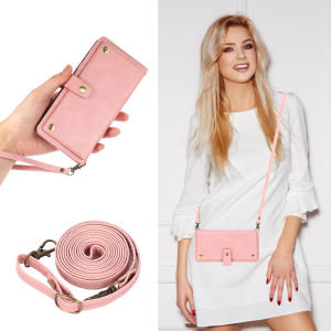 Cho iPhone 17 không khí 16 Pro Max 15 iPhone 14 Pro Max iPhone 13 Pro Max 12 Pro Mini iPhone 11 trường hợp iPhone XS Max x XR 6 6S 7 8 cộng với trường hợp ví da lật trường hợp dây đeo chéo dây buộc chân đứng khe cắm thẻ vỏ bảo vệ vai dây đeo cổ tay