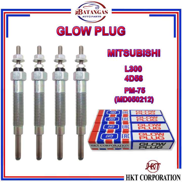 GLOW PLUG / HEATER PLUG (4pcs.) for MITSUBISHI L300 (4D56 ) PM-75