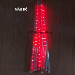 Bộ Đèn LED sao băng giọt nước thả LED mưa sao băng trang trí ngoài trời 8 ống - 45cm - AC 220V kín nước
