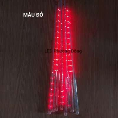 Bộ Đèn LED sao băng giọt nước thả LED mưa sao băng trang trí ngoài trời 8 ống - 45cm - AC 220V kín nước