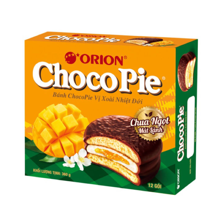 BÁNH ORION CHOCOPIE VỊ XOÀI NHIỆT ĐỚI HỘP 360G (12 CHIẾC) | Lazada.vn