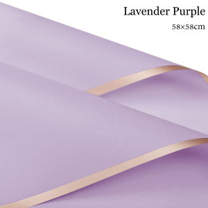 58*58cm Korean Flower Wrapping Paper Gold Edge Paper Bouquet Flower Wrapping  Translucent Waterproof Rose Bouquet Paper Wrap Florist Bouquet Supplies DIY Craft Gift Packing for Mothers Day 20PC/Pack