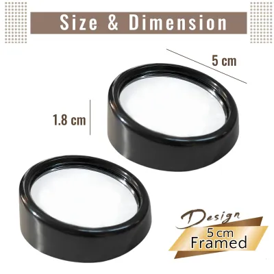 Eco-Store° (Premium) Blind Spot Mirror (360 Rotation / 2 Way Angle Adjustment) For Car Truck and SUV