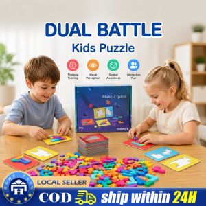 3D Puzzle Two-person Interactive Desktop Game Tangram Math Toys Building Blocks Board Color Shape for Kids Gifts