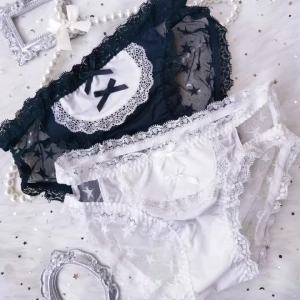 New Delivery Panties Underwear Teenagers 3pc/lot Grenadine Lace Briefs Ladies Young Girl Studnets White Black Fashion2026