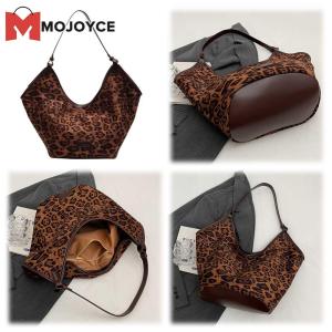 Mojoyce Chic của phụ nữ in da báo Suede Tote Bag với dây đeo vai thoải mái cho sử dụng thường nhật
