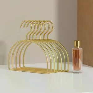 NEXTYOO Gold Scarf Hangers Smooth Polished Finish Half Round Pants Shelf Multi-function Iron Tie Hooks for Adult Kids