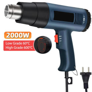 2000W Heat Gun Professional Hot Air Gun Adjustable Temperature Heavy Duty Heat Gun for DIY Stripping Paint Shrinking PVC and Home Shrink Wrapping Tools