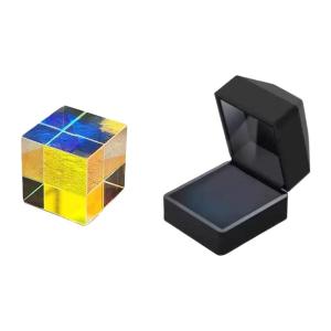 Dichroic x KhốI Kính lăng kính ánh sáng khúc xạ khối nhiều màu lăng kính cho nhiếp ảnh chùm tách ánh sáng đầy màu sắc hiển thị