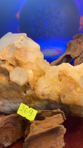 Mãng đá pha lê Lemurian Natural màu vàng Citrine lấp lánh chiều tài hoa sát năng lượng cao mã 269