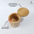 LusioSB Tempat Garam Bumbu Dapur Kayu Jati Kotak Garam Gula Merica. 