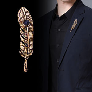 1Pc Vintage Mens Eagle Claw Feather Brooch Personalized Blue Rhinestone Domineering Versatile Brooches Jewelry Gift