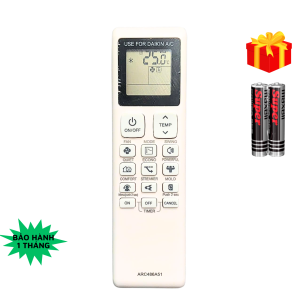Điều khiển điều hoà DAI. KIN Mã 08 ARC486A51 remote máy lạnh DAI. KIN - tặng pin - Gia Dụng Bố Già